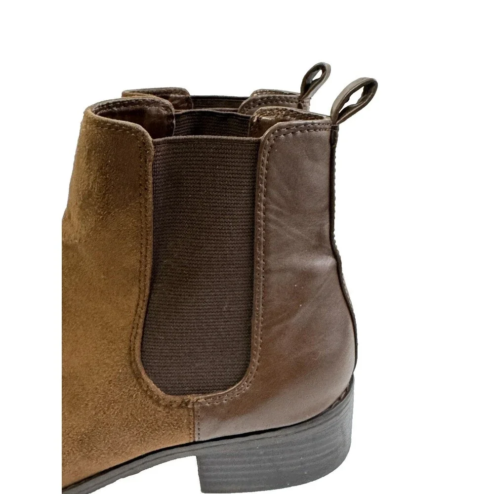 A New Day Women’s Size 7 Brown Chelsea Ankle Boots Block Heel